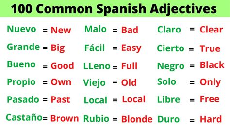 1000 Most Common Spanish Words: Nouns, Verbs, Adjectives, .